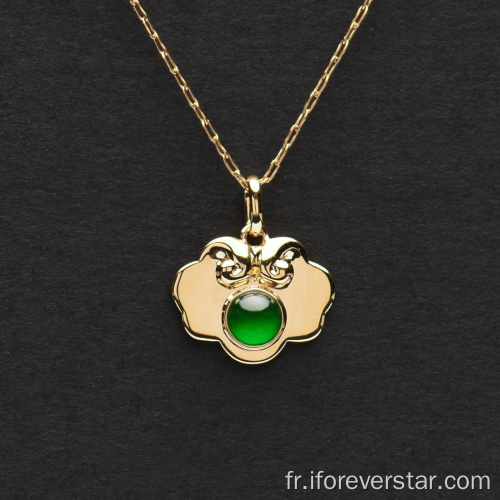 Mariage Green Jadeite Pendant